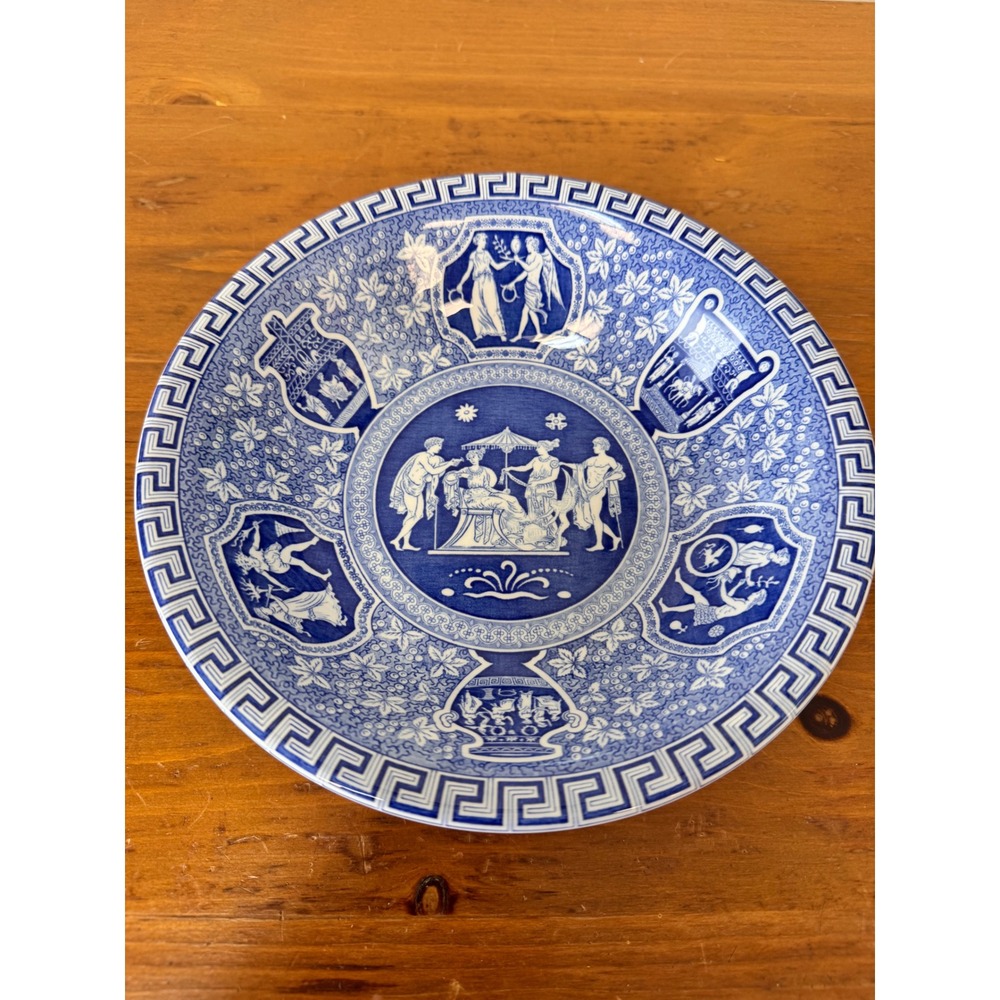 Spode Blue Room Collection Greek Soup Pasta Bowl Blue White Transferware England